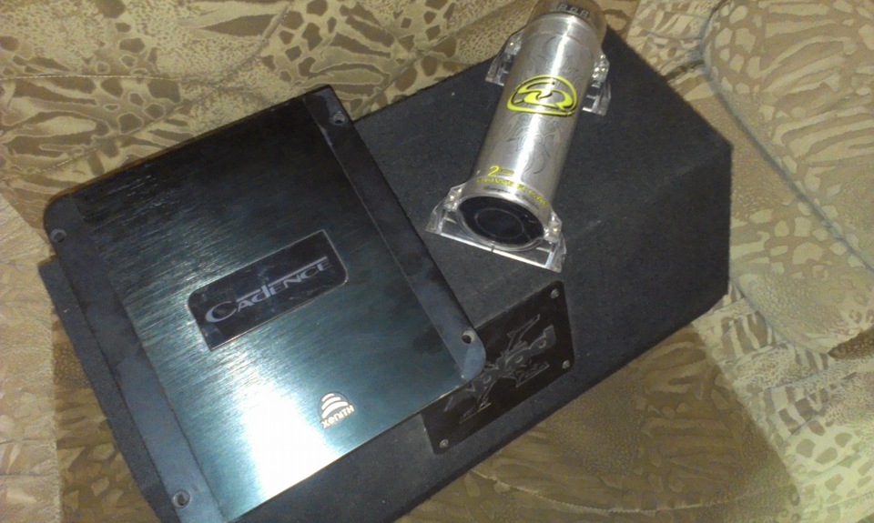 Сабвуфер + усилок + накопитель — Lada Калина Хэтчбек (1G), 1,6 л, 2011 ...