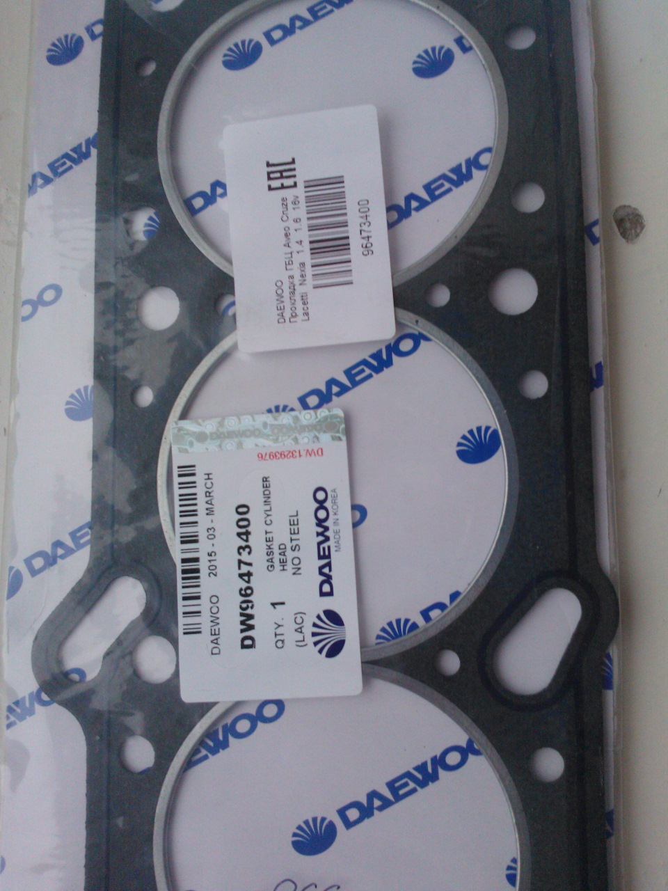 96473400 Прокладка ГБЦ DOHC 06- GM | Запчасти на DRIVE2