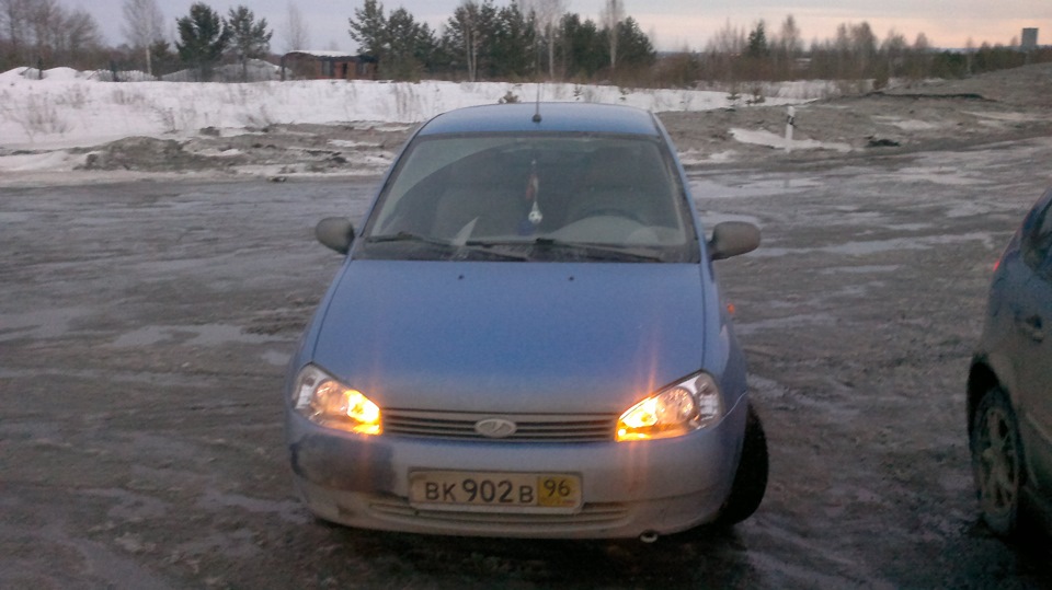 вот такие грязные мы приехали))) — Lada Калина седан, 1,6 л, 2006 года ...