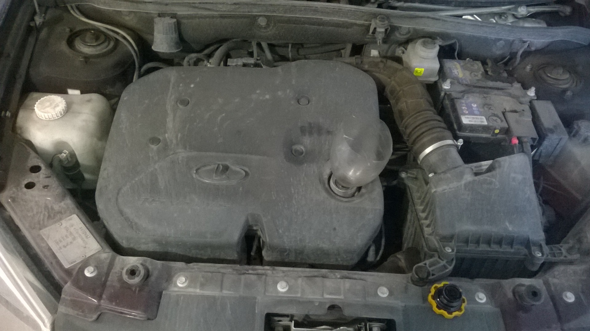 Замена масла в двигателе и КПП. — Lada Гранта лифтбек, 1,6 л, 2015 года ...