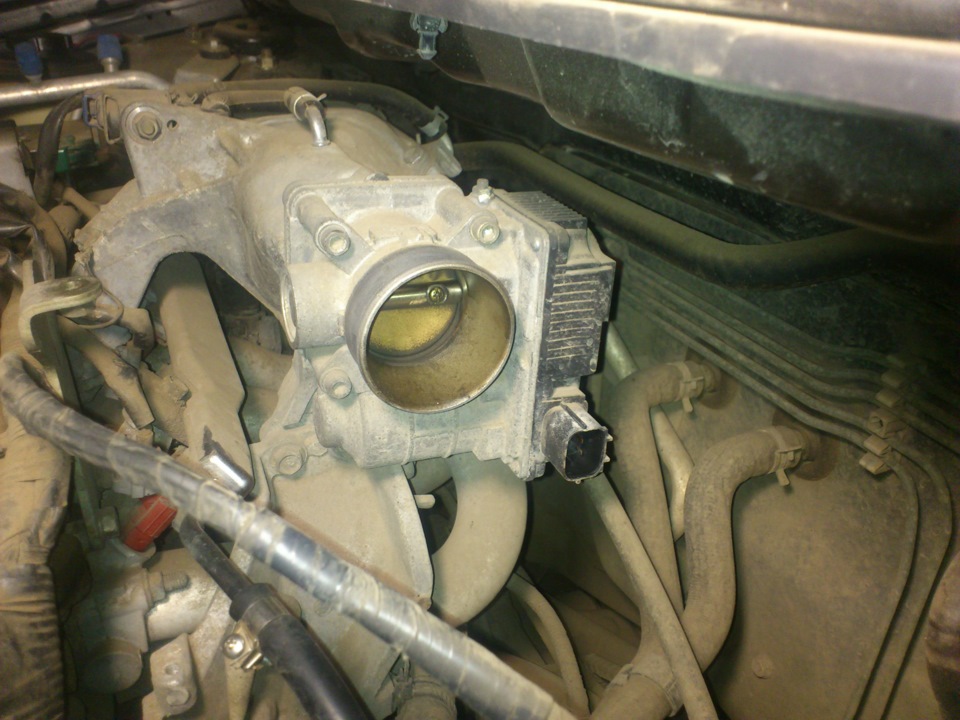 Чистка дроссельной заслонки, проверка цепи ГРМ — Nissan Primera (P12 ...