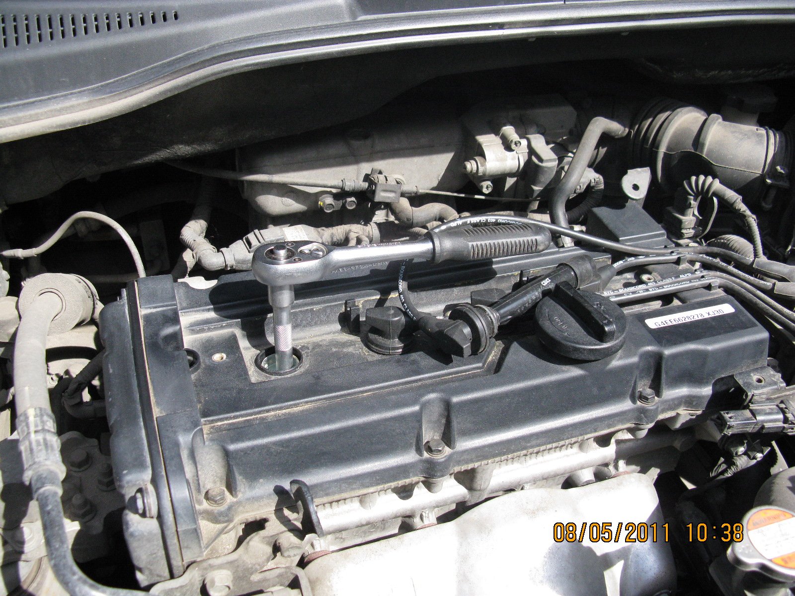 гетц замена свечей зажигания