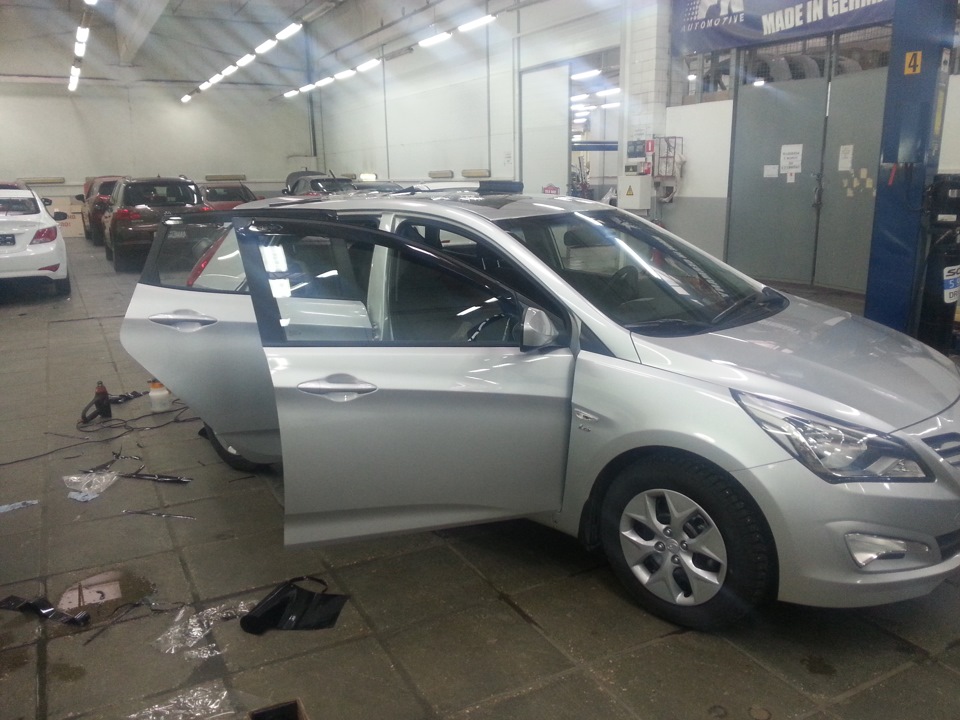 Solaris hyundai тонировка
