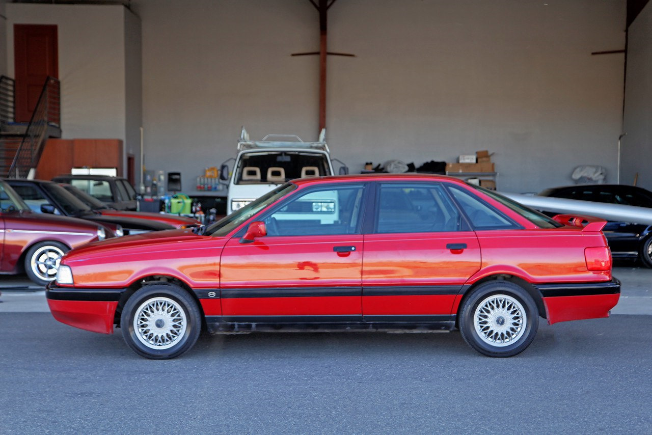 B 1988. Audi 90 b3 quattro Red. Audi Tornado Red.