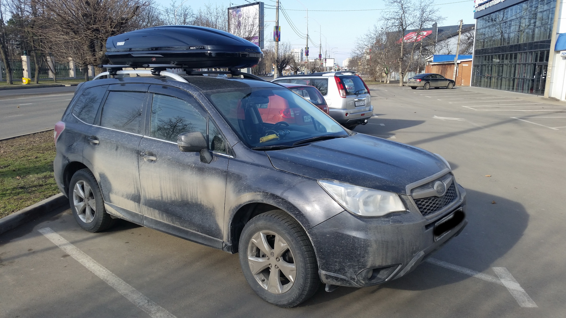 Бокс Thule. — Subaru Forester (SJ), 2,5 л, 2013 года | аксессуары | DRIVE2