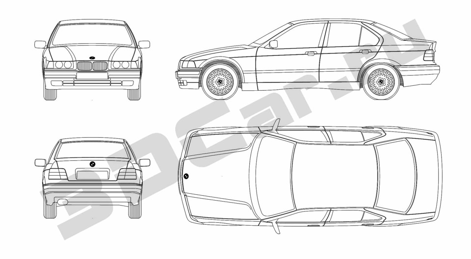 Фенси вайт бмв е36 чертеж в деталях Схожесть тура с бмв Е36 - Skoda Octavia A4 Mk1, 1,8 л, 2008 года наблюдение DRIV
