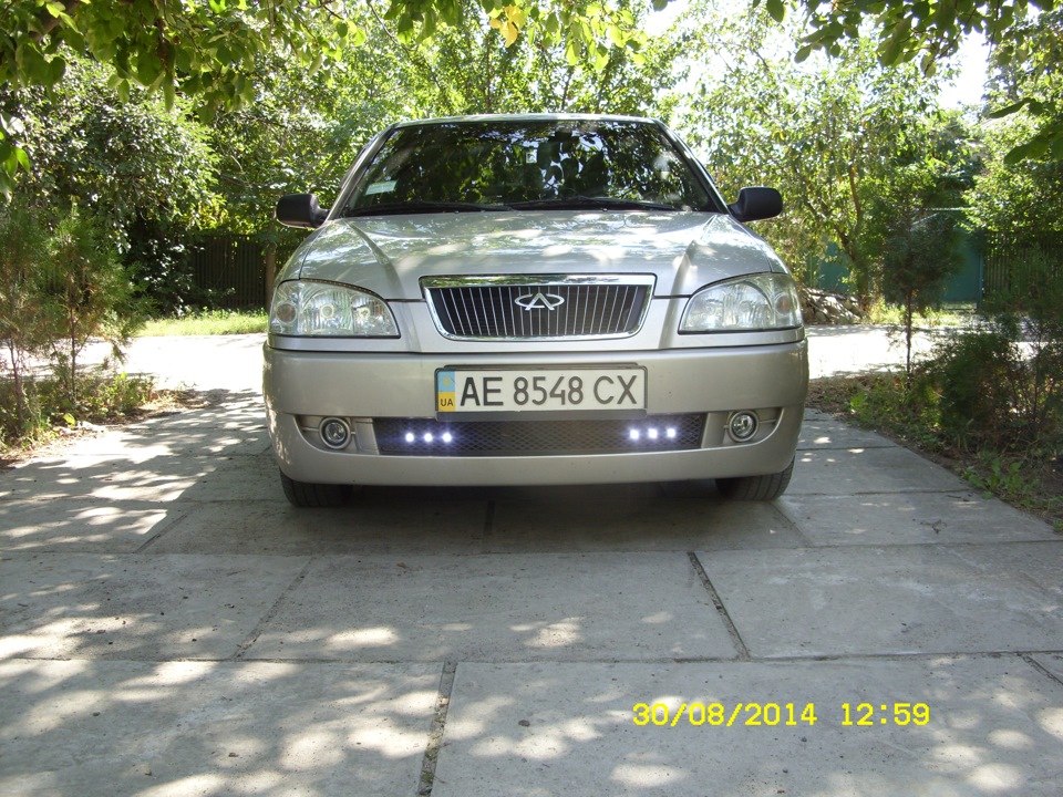 DRL — Дневные ходовые огни — Chery Amulet, 1,6 л, 2008 года | стайлинг ...