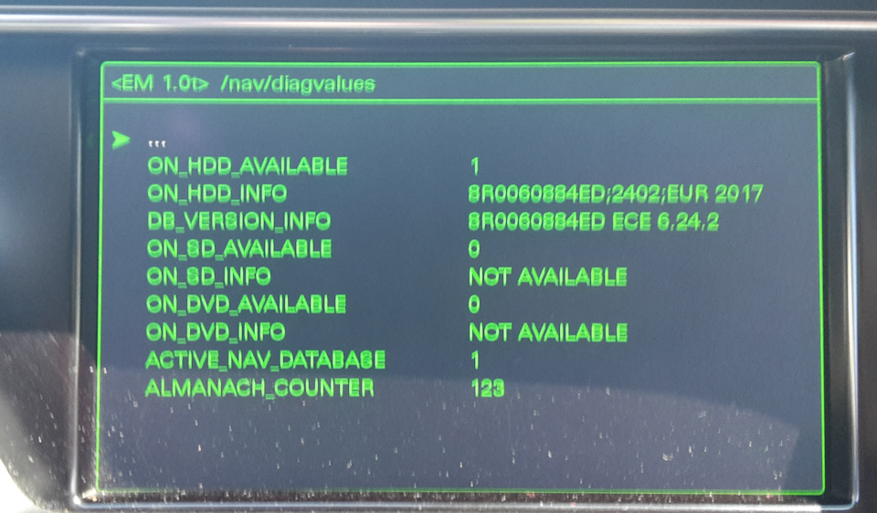 Обновление навигации на MMI 3G, — 2017 год. — Audi A4 Avant (B8), 2 л ...