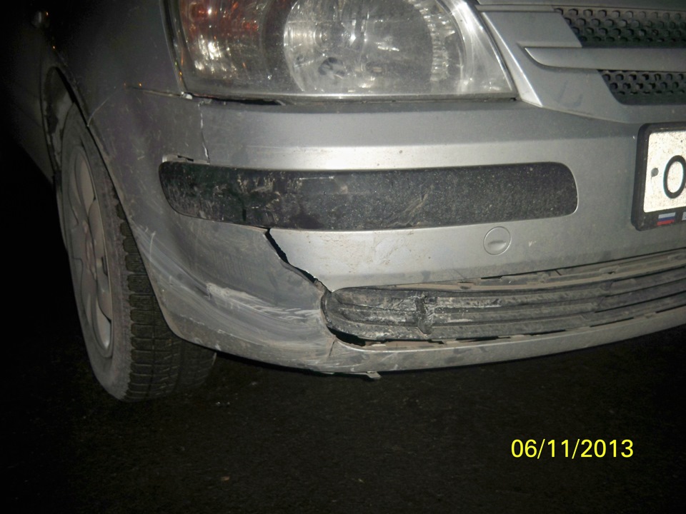Бампер — Hyundai Getz, 1,3 л, 2004 года | ДТП | DRIVE2