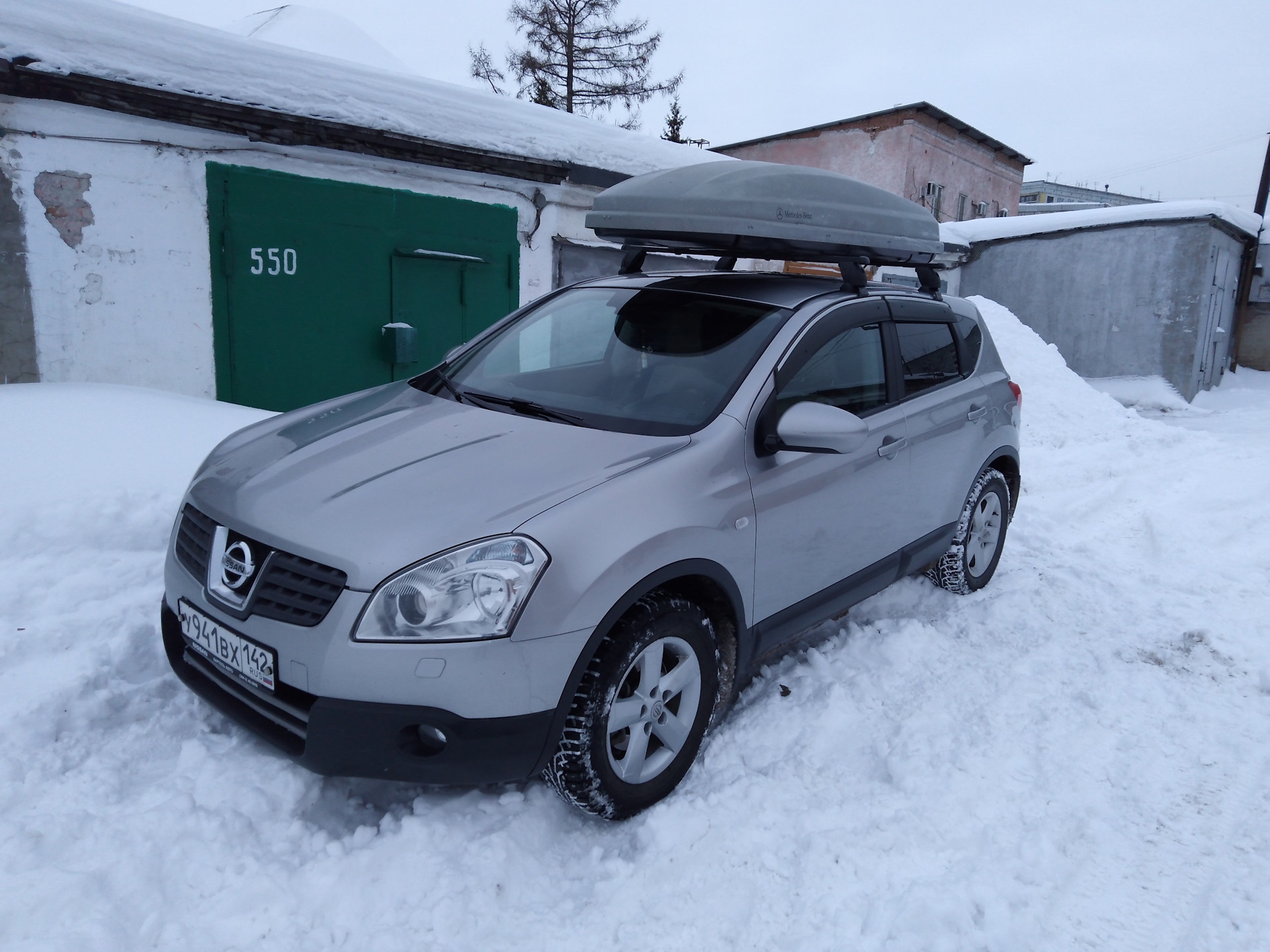 Автобокс на Кашкай! И всё таки 2,20 м ! — Nissan Qashqai (1G), 2 л, 2008  года | аксессуары | DRIVE2