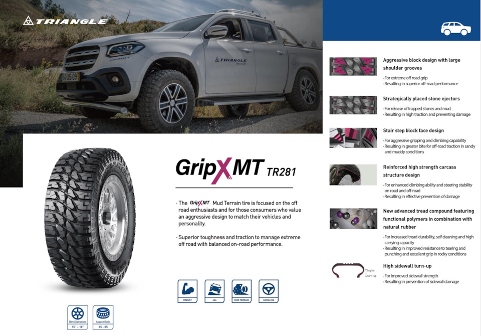 Triangle GripXMT TR281 — Toyota Land Cruiser Prado 120-series