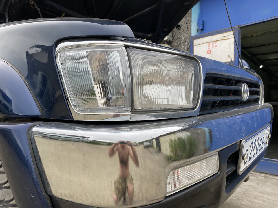 Фары SAT, габариты DEPO — Toyota Hilux Surf (130), 2,4 л, 1993 года ...