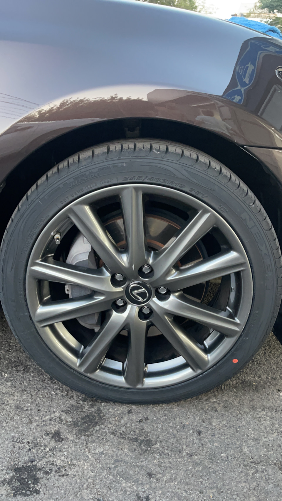 Новая резина на разноширокие диски. — Lexus GS (L10), 3,5 л, 2014 года ...