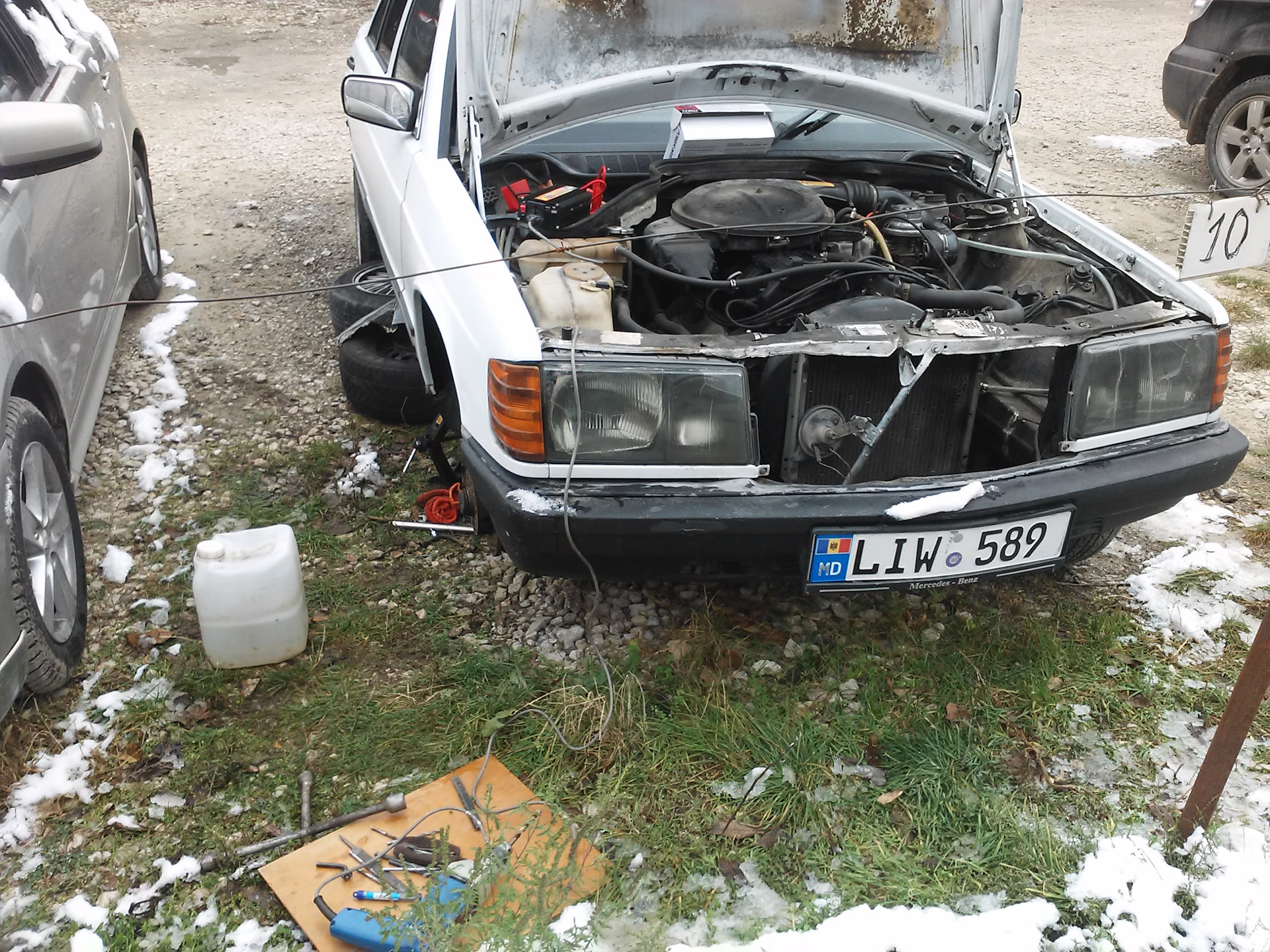 Как я шпильку на рычаге высверливал — Mercedes-Benz 190 (W201), 2 л ...