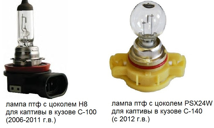 Какие лампочки стоят в габаритах шевроле каптива