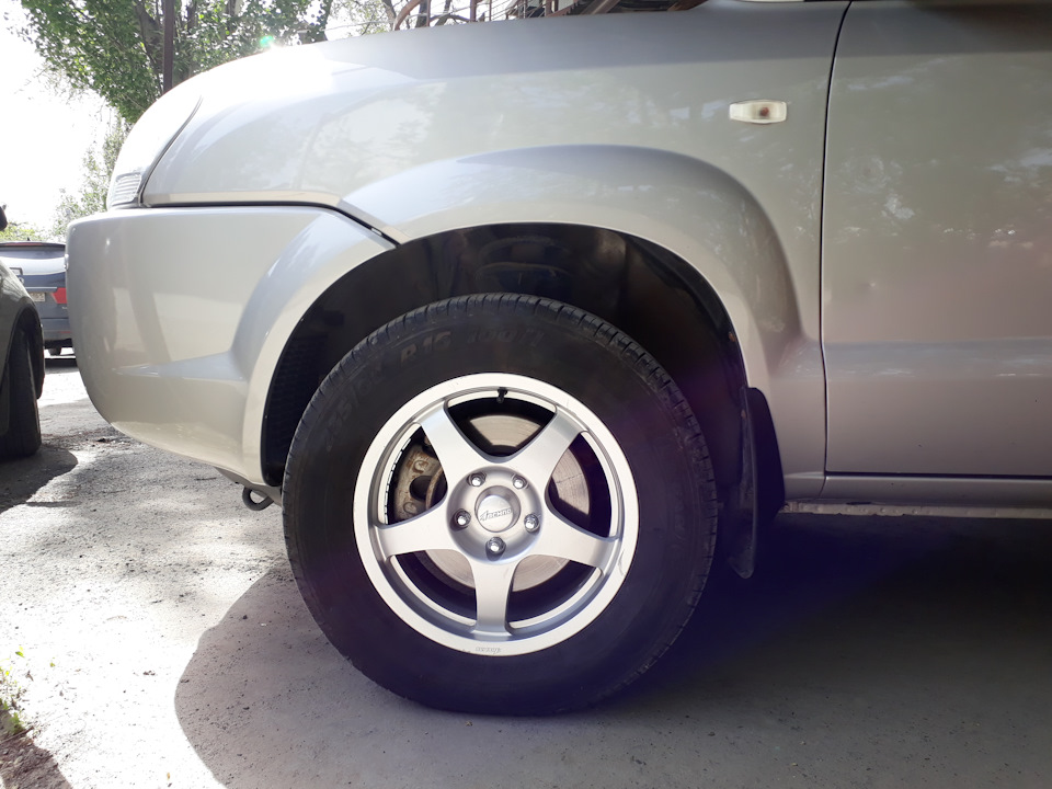 Замена штатных (просевших) пружин на Klakson "вкруг". — Hyundai Tucson ...