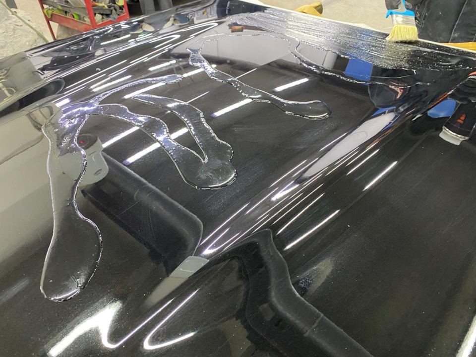 Подготовка к покраске капота и бампера. — Mercedes-Benz C 63 AMG (W204 ...