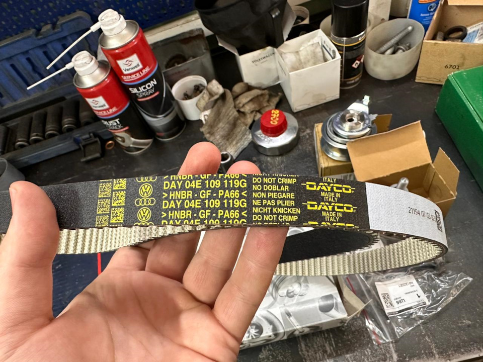 ТО-19. Замена комплекта ГРМ CWVA — Skoda Octavia A7 Mk3, 1,6 л, 2017 ...