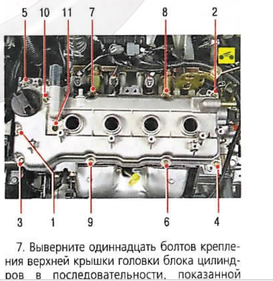 Замена прокладки клапанной крышки. — Nissan Almera Classic (B10), 1,6 л ...