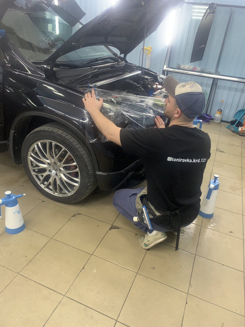 Затянули фары в бронепленку — Honda CR-V (RE), 2,4 л, 2008 года ...