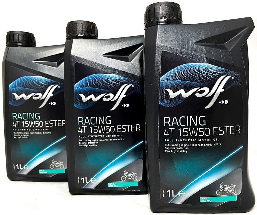 Wolf Ester Racing 15W50 4T API SL JASO MA2. Топовое масло для 4тактной ...