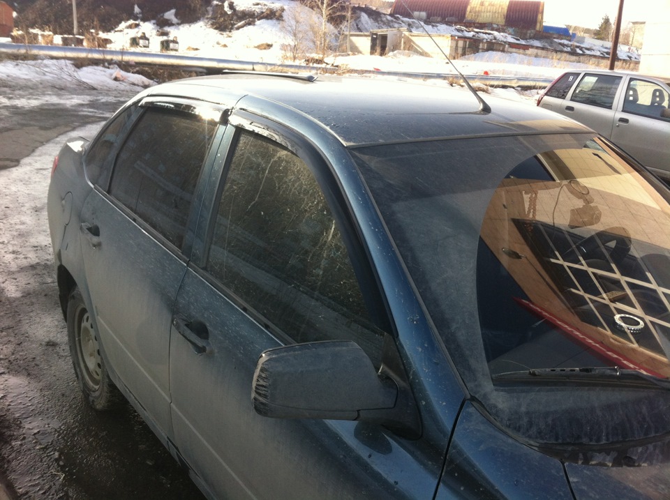 27.) Ветровики или улучшаем обтекаемость кузова хах) — Lada Гранта (1G ...