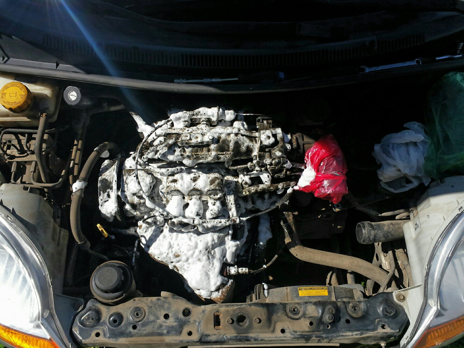 Пенный очиститель двигателя — Chevrolet Spark (M200/M250), 0,8 л, 2008 ...