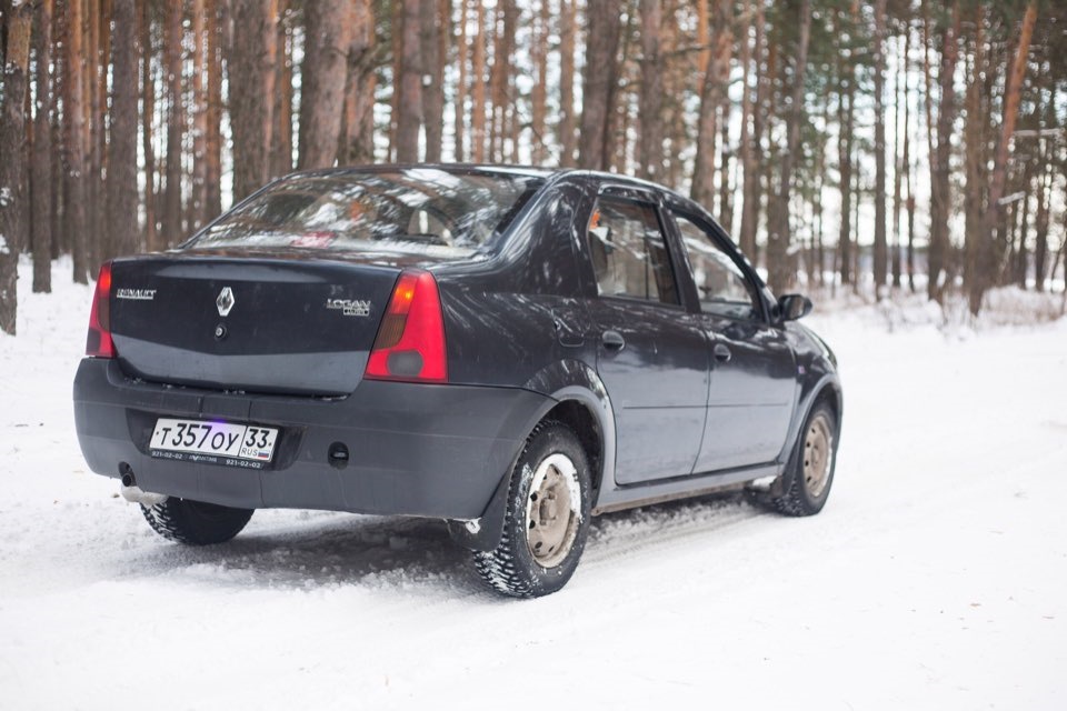 Renault Logan зима