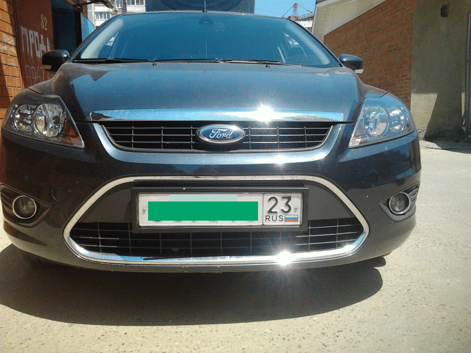 Рамка-Перевертыш для гос номера — Ford Focus Hatchback II, 1,6 л, 2010 ...