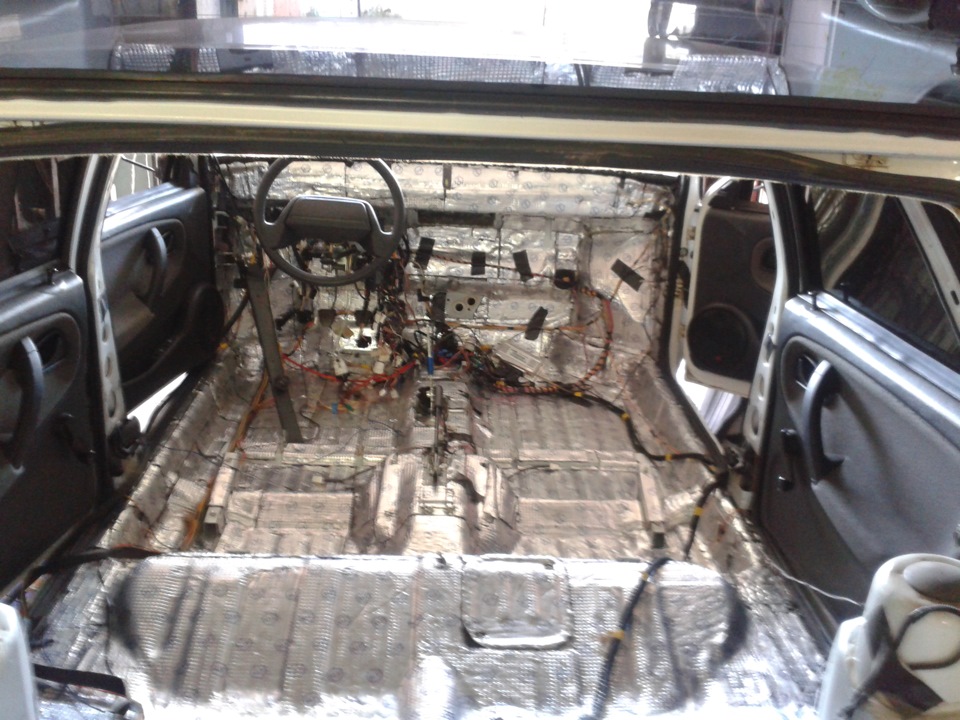 шумовиброизоляция ч2 пол, моторный щит, крыша — Lada 2114, 1,6 л, 2012 ...