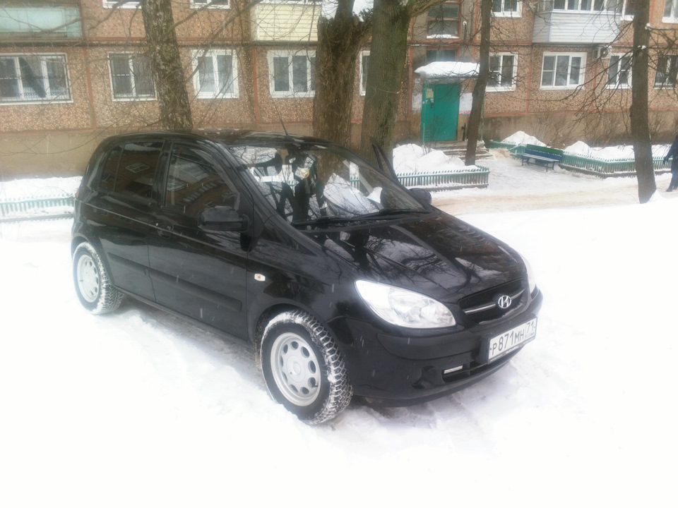 Обновил диски у зимнего комплекта колес — Hyundai Getz, 1,4 л, 2008 ...