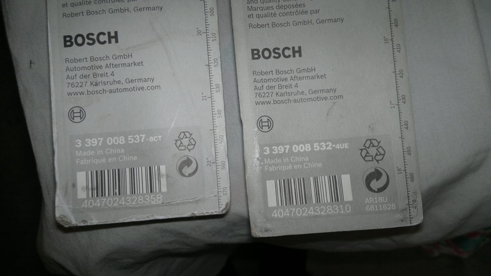 Дворники Bosch AeroTwin — FIAT Doblo (1G), 1,4 л, 2012 года ...