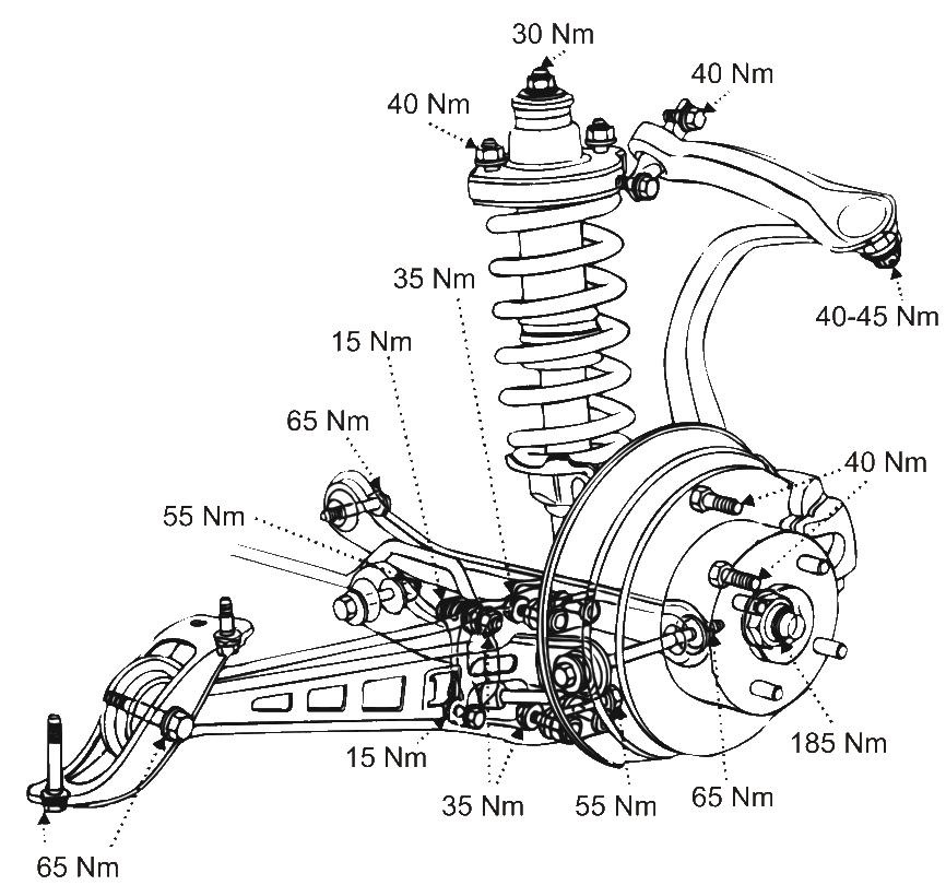 Схема передней подвески хонда аккорд 5