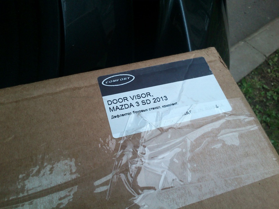 Дефлекторы на окна и брызговики — Mazda 3 (3G) BM, 1,6 л, 2013 года ...