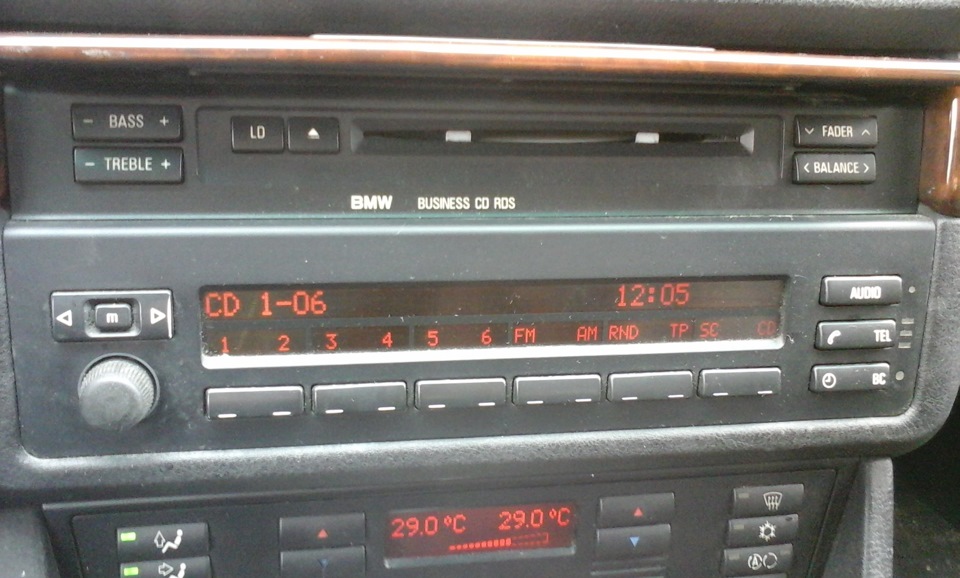 Замена кассетной магнитолы на CD — BMW 5 series (E39), 2,5 л, 1999 года ...