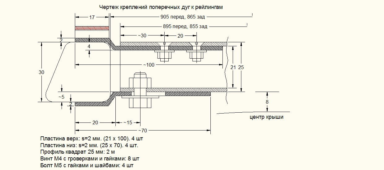 Чертеж крепления. Чертежи самодельных рейлингов. Багажник на рейлинги своими руками чертежи. Крепление на рейлинги своими руками чертежи. Антивибрационное крепление чертёж.