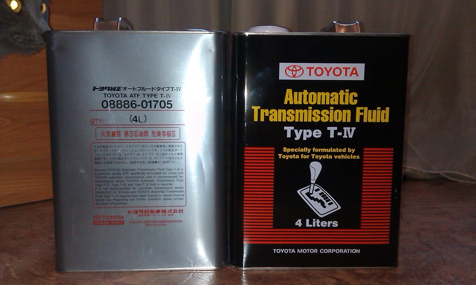 Масло toyota type iv. 0888601705 Toyota ATF Type t-IV 4 Л. Toyota t IV 5л.