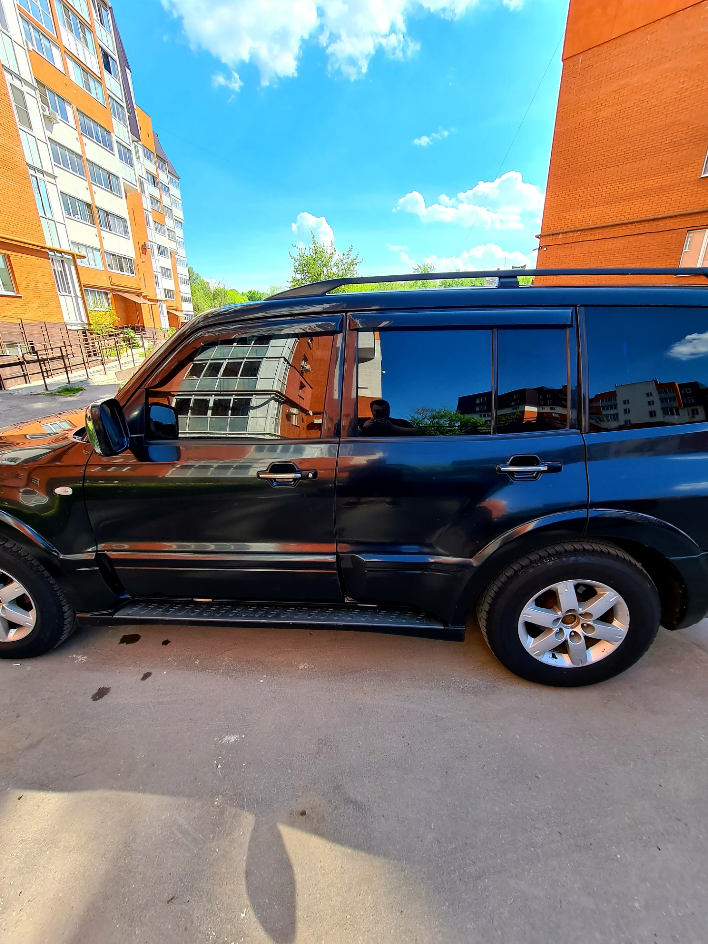 Съемная тонировка Mitsubishi Pajero — Mitsubishi Pajero (3G), 3,5 л, 2005  года | стайлинг | DRIVE2