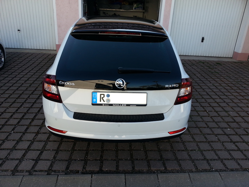#5. Зашитная накладка на задний бампер — Skoda Rapid Spaceback, 1,2 л ...