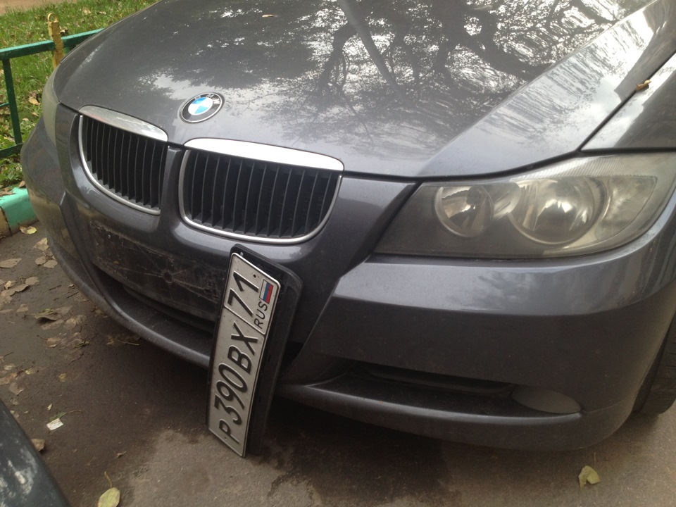 Номерные рамки. — BMW 3 series (E90), 2 л, 2007 года | аксессуары | DRIVE2