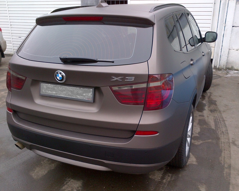 BMW x3 f25 в матовой пленке