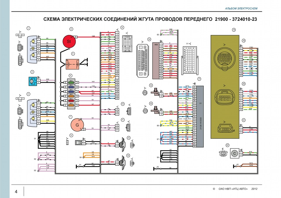 Распиновка проводов гранта