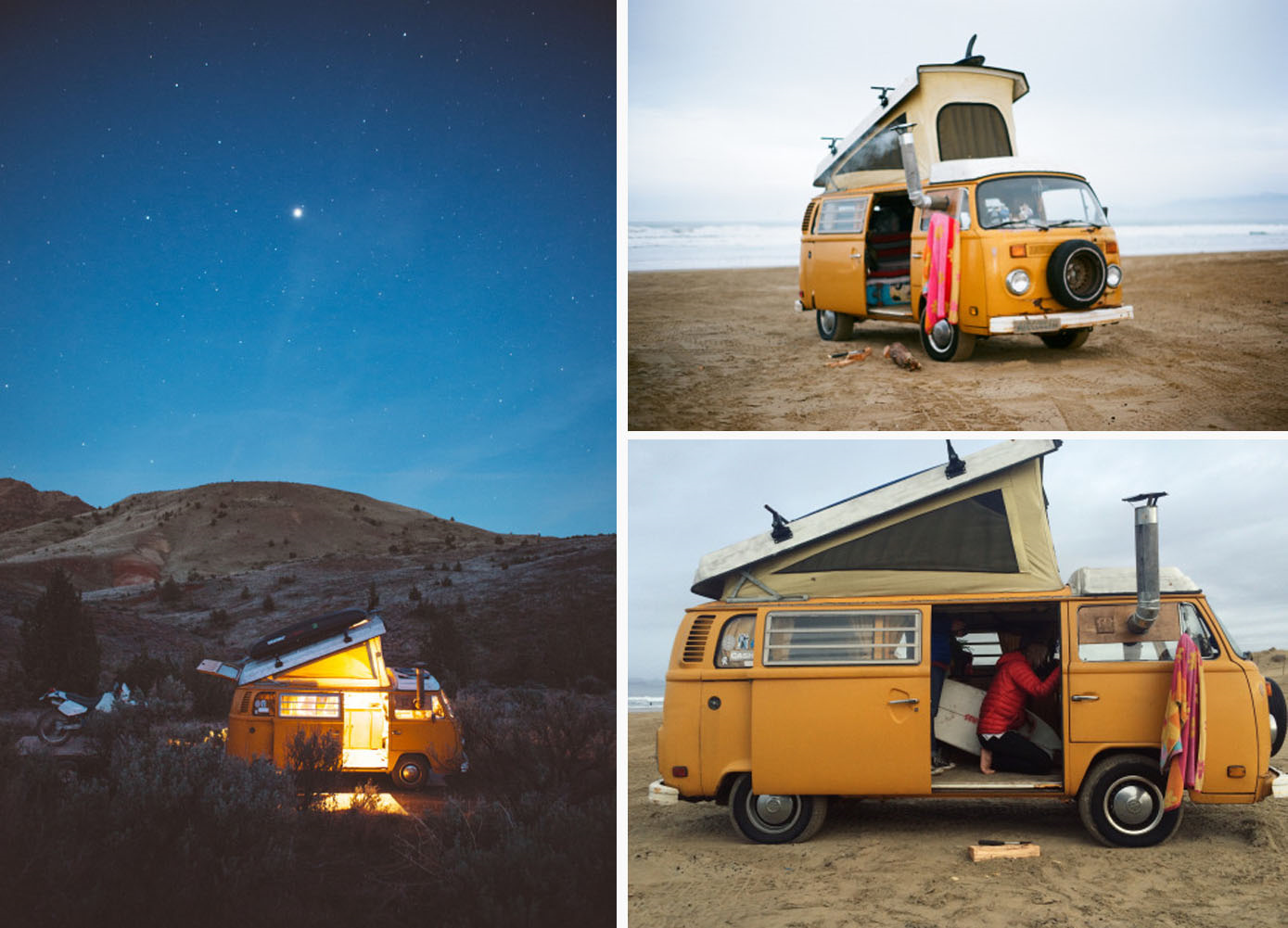 Orange VW t2 vanlife