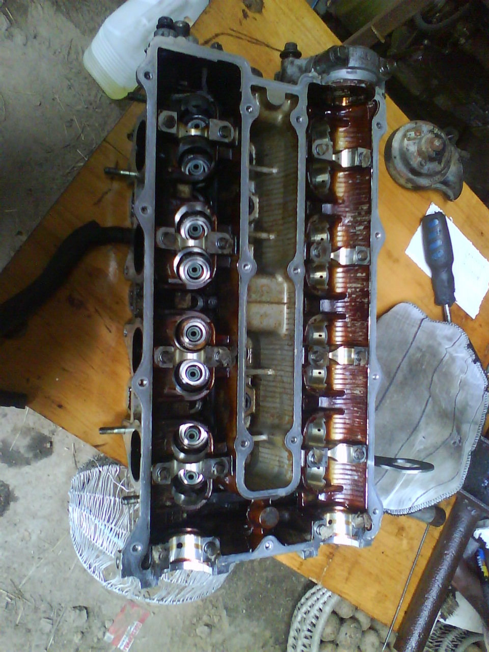 ремонт двигателя — ГБЦ / замена М-колпачков / притирка клапанов — KIA ...