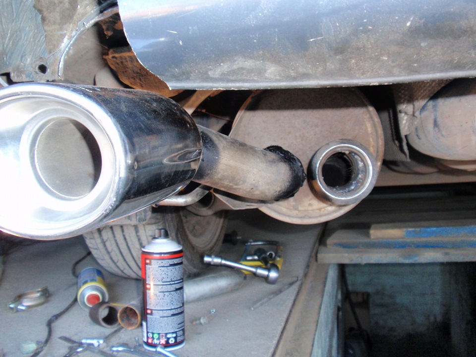 Развел выхлоп на две стороны «часть 1» — Audi A6 (C5), 2,4 л, 1998 года ...