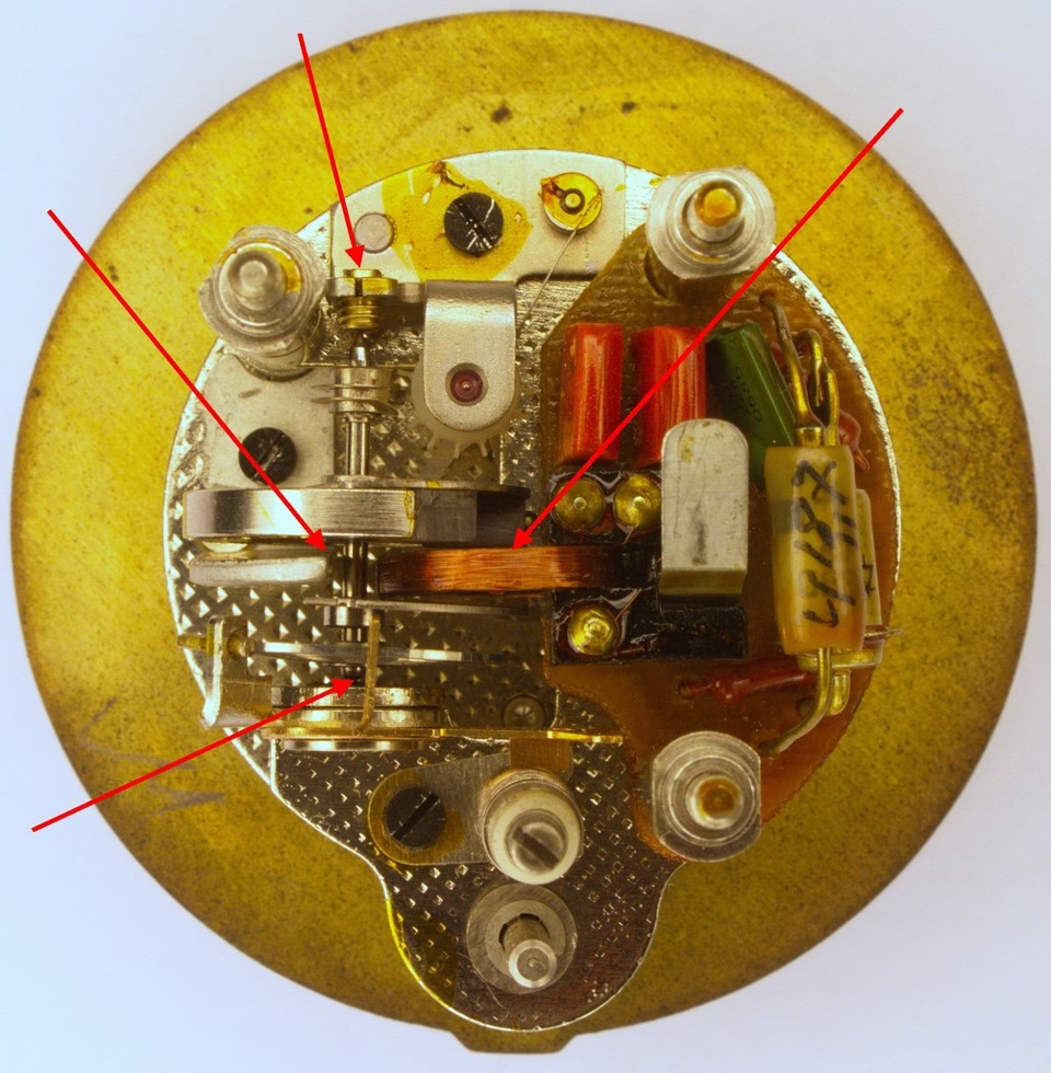 Схема электромеханических часов янтарь
