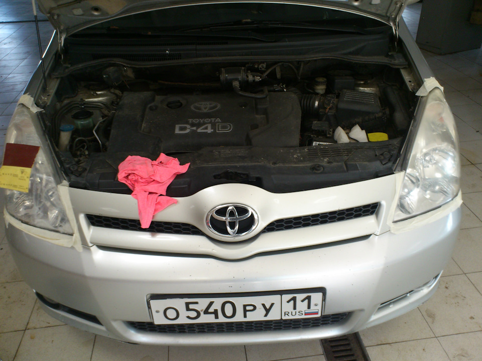 ПОЛИРОВКА ФАР САМОСТОЯТЕЛЬНО — Toyota Corolla Verso, 2 л, 2004 года ...