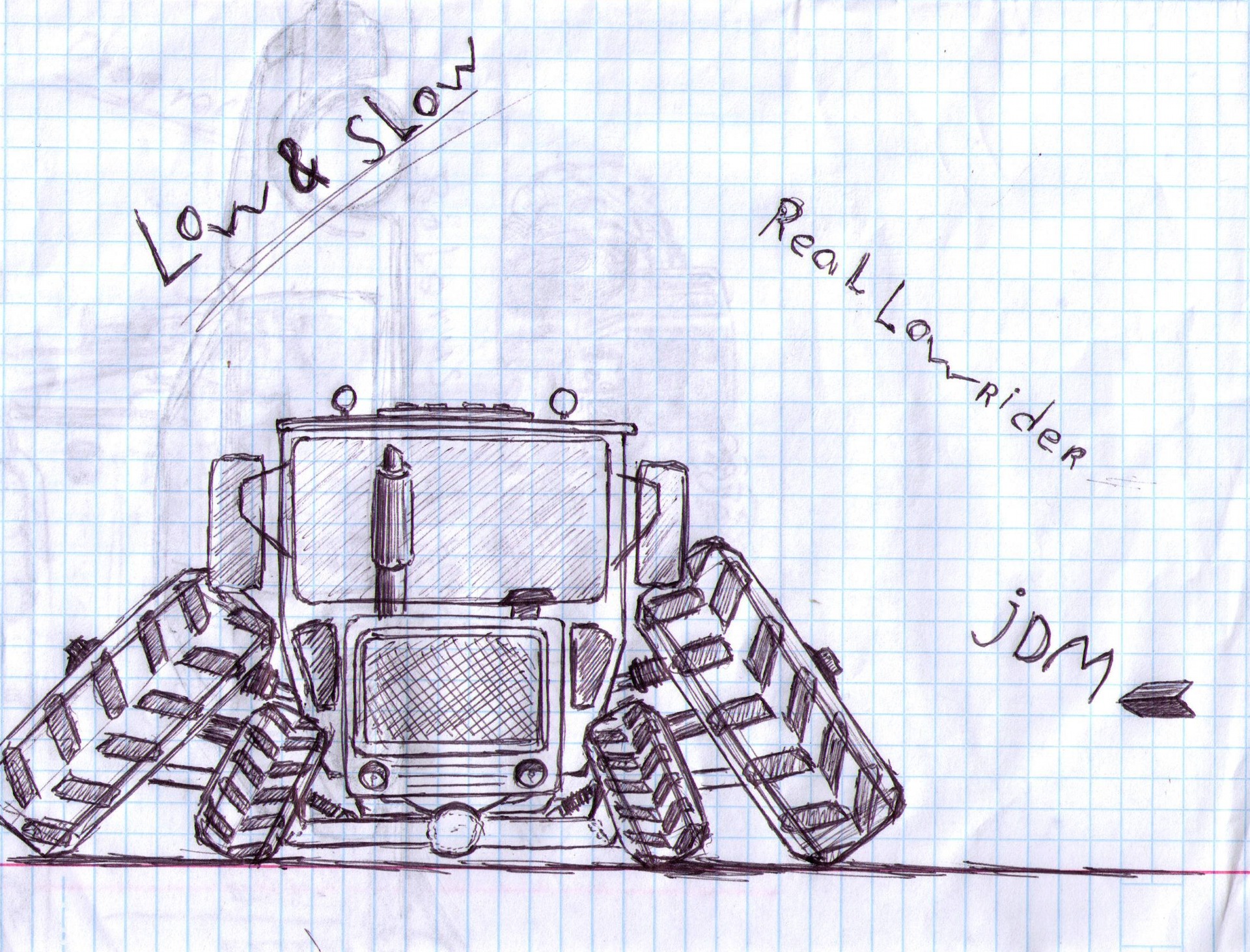Рисунок трактор ДТ карандашом