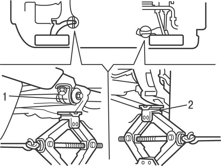 Тойота рав 4 куда ставить домкрат