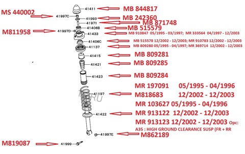 M819087 БОЛТ ВЕРХ.РЫЧАГА ЗАД.ПОДВЕСКИ Mitsubishi | Запчасти на DRIVE2